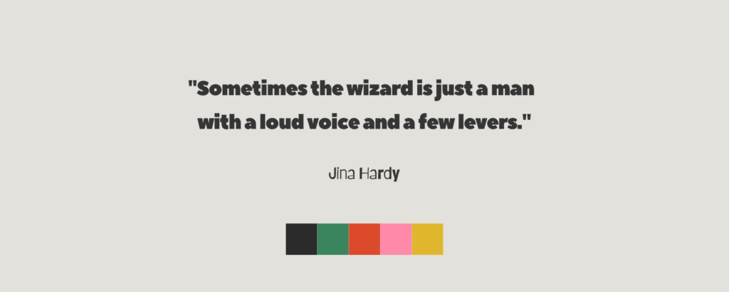 sometimes the wizard is just a man An image of a quote